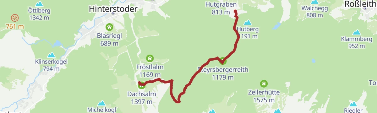 Route map: Steyrsbergerreith